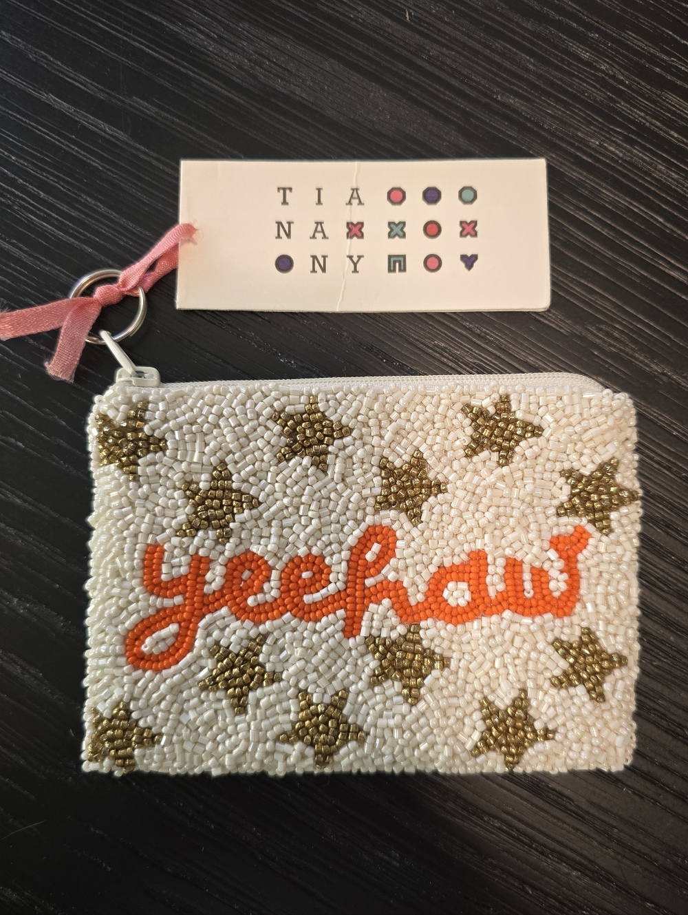 NWT Tiana New York Beaded Coin Purse/ Card Holder